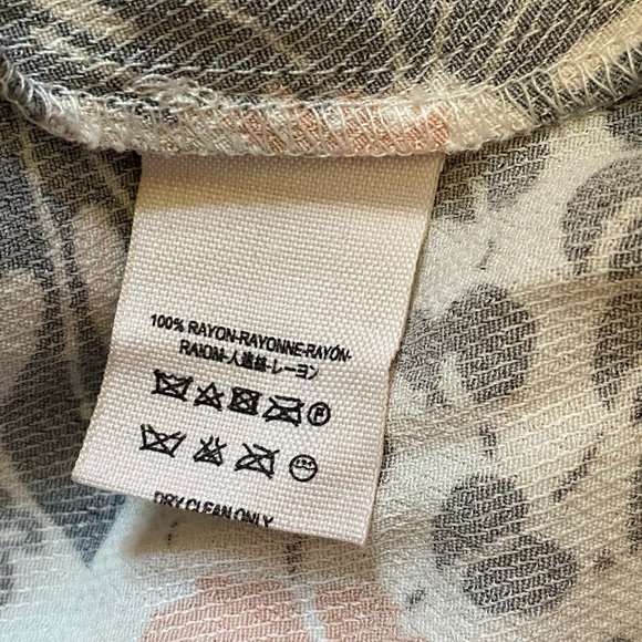 Free People Cream Floral Kimono Sleeve Boho Dress - Picture 3 of 7